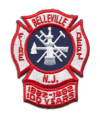 Belleville Fire Department 100 Years Patch New Jersey NJ