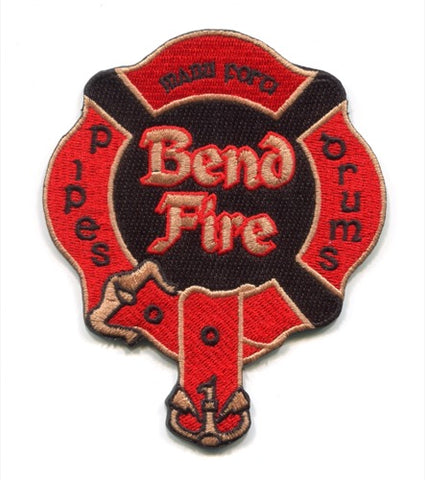 Bend Fire Department Pipes and Drums Patch Oregon OR