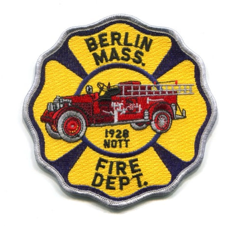 Berlin Fire Department Patch Massachusetts MA