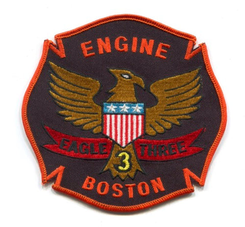 Boston Fire Department Engine 3 Patch Massachusetts MA