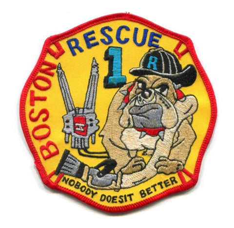 Boston Fire Department Rescue 1 Patch Massachusetts MA
