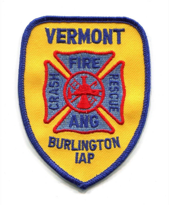 Burlington International Airport Crash Fire Rescue CFR ANG USAF Military Patch Vermont VT