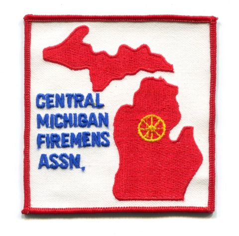 Central Michigan Firemens Association Fire Department Patch Michigan MI
