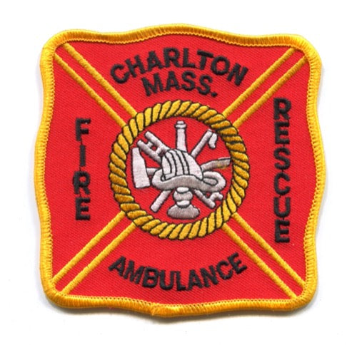Charlton Fire Rescue Department Ambulance Patch Massachusetts MA