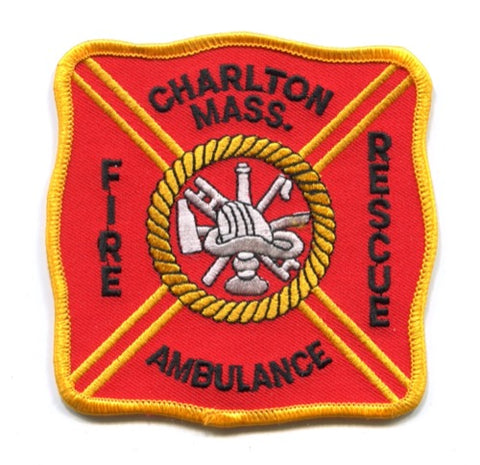 Charlton Fire Rescue Department Ambulance Patch Massachusetts MA