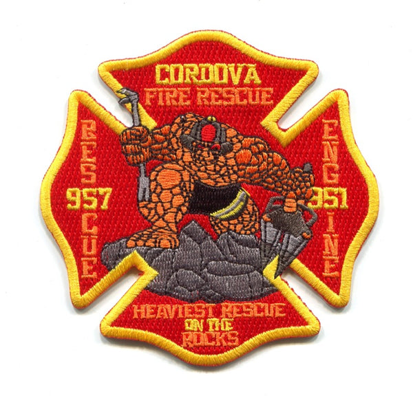 Cordova Fire Rescue Department Engine 951 Rescue 957 Patch North Carol