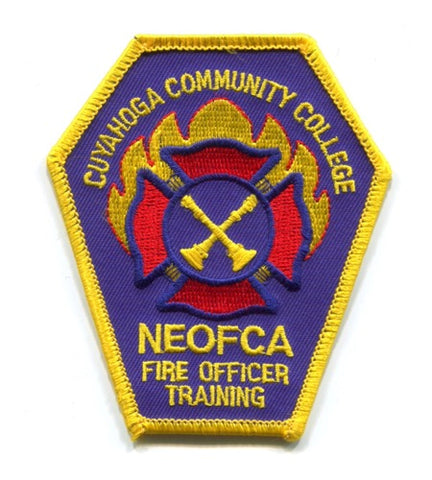 Cuyahoga Community College Fire Officer Training NEOFCA Patch Ohio OH