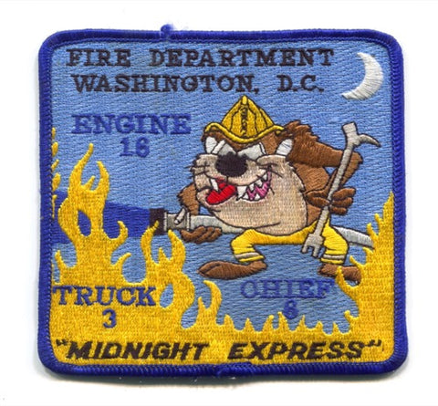 District of Columbia Fire Department DCFD Engine 16 Truck 3 C6 Patch Washington DC