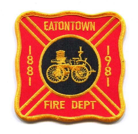 Eatontown Fire Department 100 Years Patch New Jersey NJ