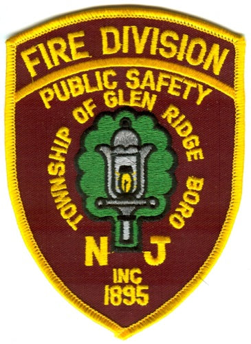 Glen Ridge Borough Township Public Safety Department Fire Division Patch New Jersey NJ