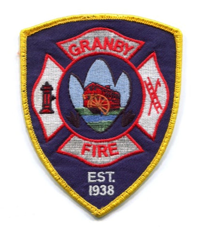Granby Fire Department Patch Massachusetts MA