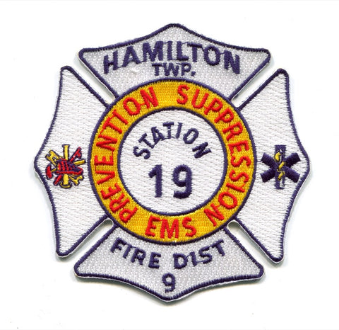 Hamilton Township Fire District 9 Station 19 Patch New Jersey NJ