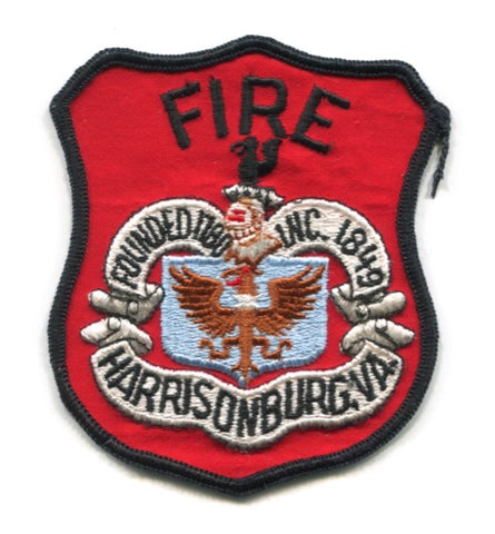 Harrisonburg Fire Department Patch Virginia VA