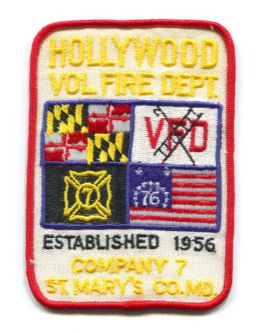 Hollywood Volunteer Fire Department Company 7 Saint Marys Co Patch Maryland MD
