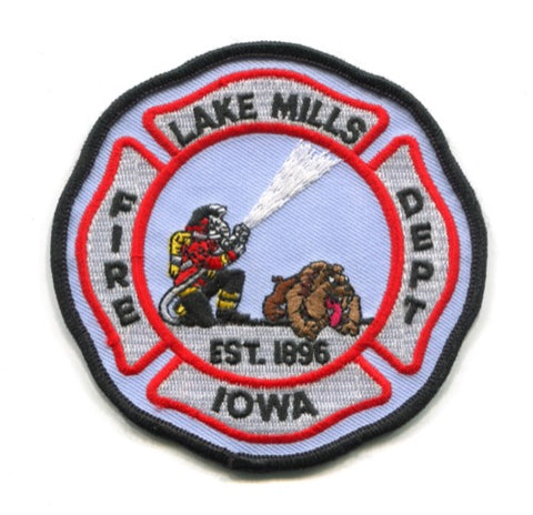 Lake Mills Fire Department Patch Iowa IA
