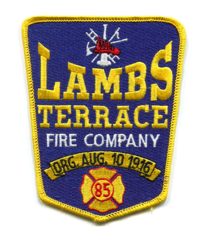 Lambs Terrace Fire Company 85 Patch New Jersey NJ