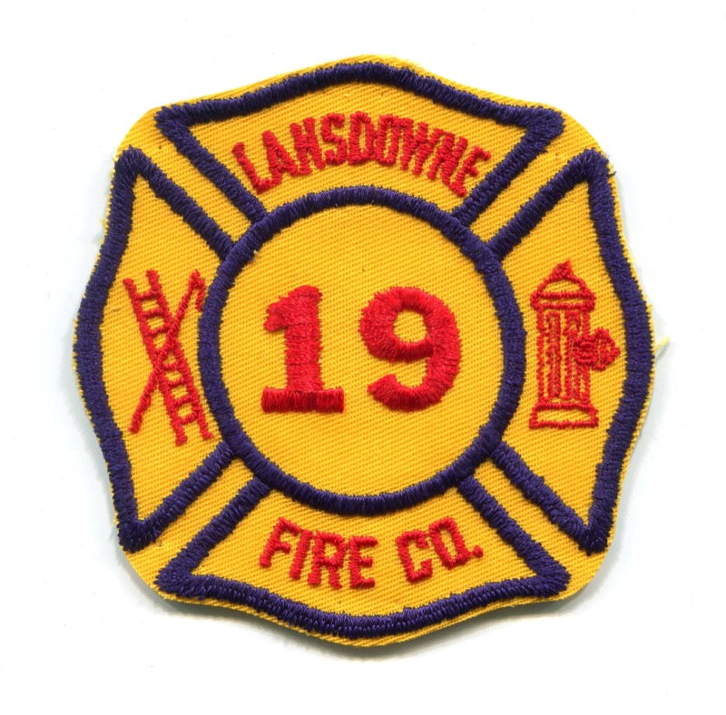 Lansdowne Fire Company 19 Department Patch Pennsylvania PA