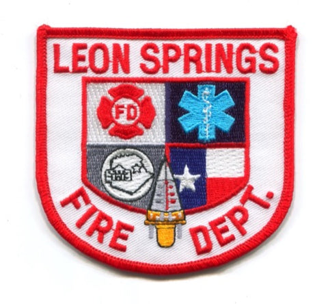 Leon Springs Fire Department Patch Texas TX