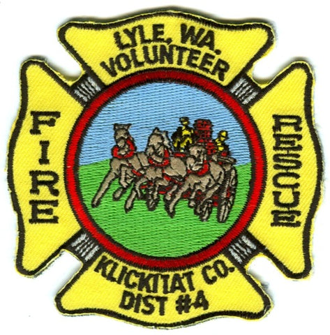 Klickitat County Fire District 14 Lyle Volunteer Fire Rescue Patch Washington WA