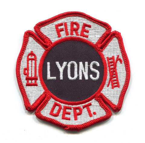 Lyons Fire Department Patch New Jersey NJ