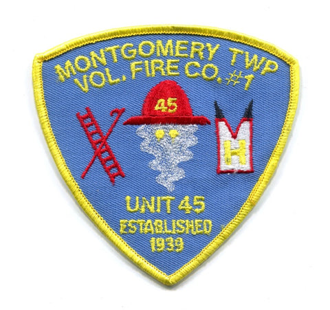 Montgomery Township Volunteer Fire Company 1 Unit 45 Patch New Jersey NJ