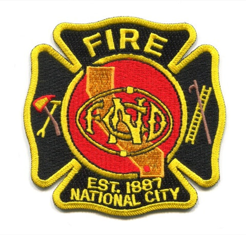 National City Fire Department Patch California CA