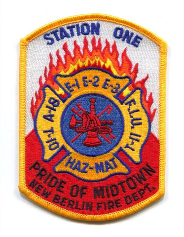 New Berlin Fire Department Station 1 Patch Wisconsin WI