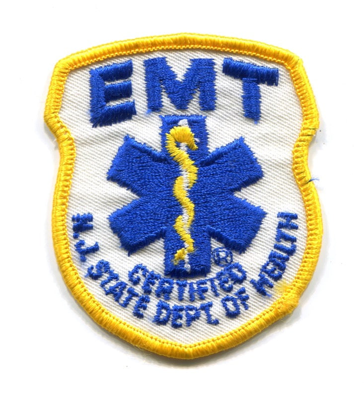 New Jersey State Department of Health Certified EMT EMS Patch New Jersey NJ