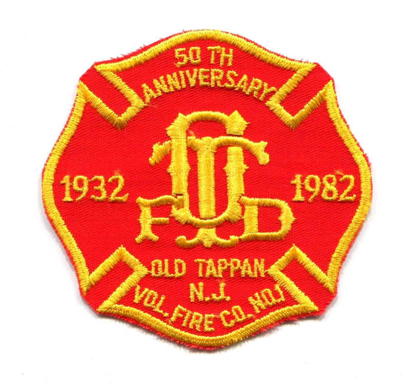Old Tappan Volunteer Fire Company Number 1 50th Anniversary Patch New Jersey NJ