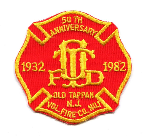 Old Tappan Volunteer Fire Company Number 1 50th Anniversary Patch New Jersey NJ