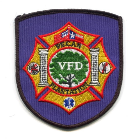 Pecan Plantation Volunteer Fire Department Patch Texas TX