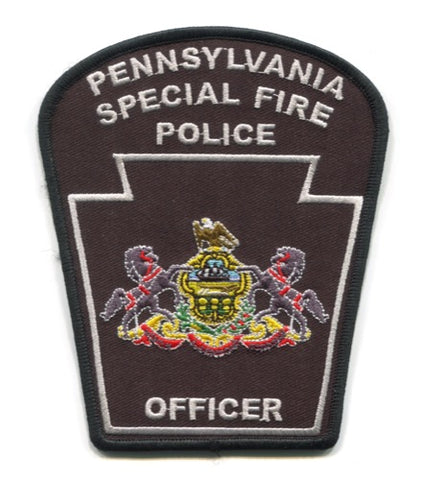 Pennsylvania State Special Fire Police Officer Patch Pennsylvania PA