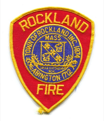 Rockland Fire Department Patch Massachusetts MA