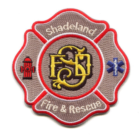 Shadeland Fire and Rescue Department Patch Indiana IN