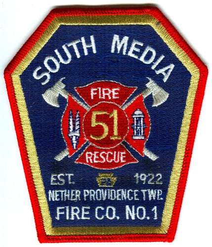 South Media Fire Company Number 1 Patch Pennsylvania PA