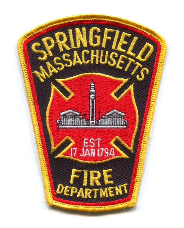 Springfield Fire Department Patch Massachusetts MA