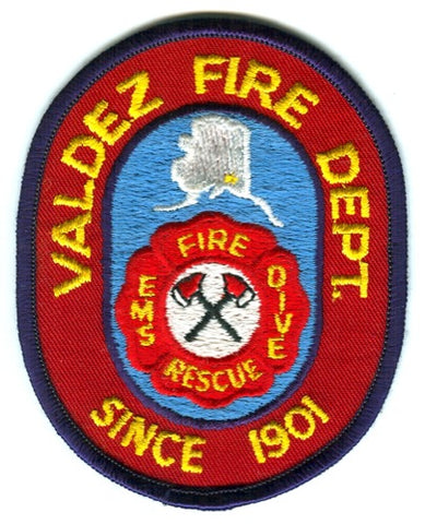 Valdez Fire Department Patch Alaska AK