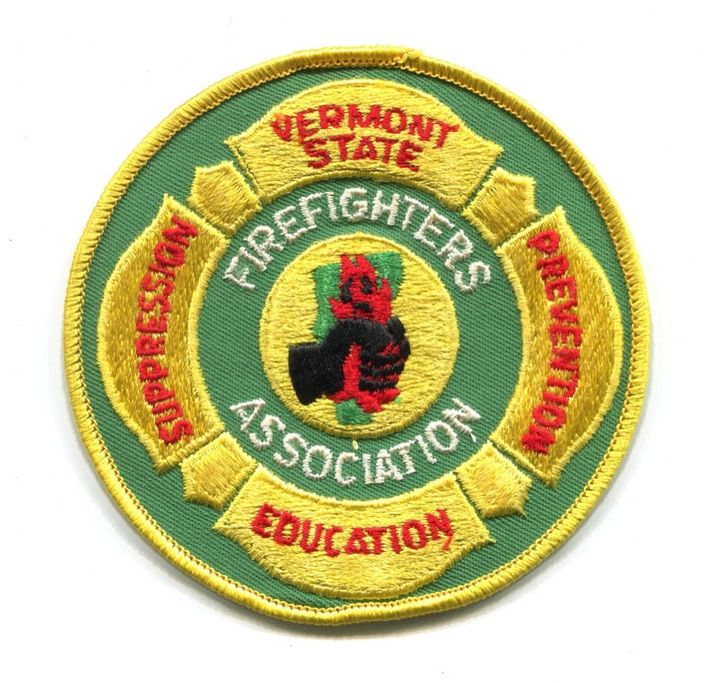 Vermont State Firefighters Association Fire Department Patch Vermont VT