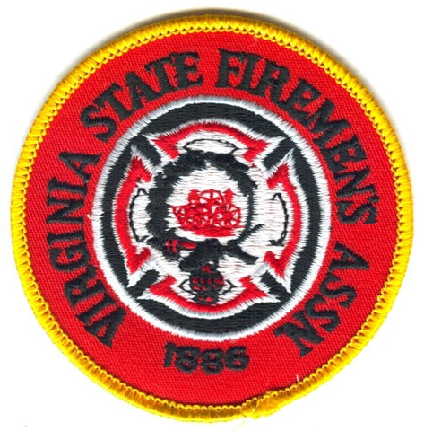 Virginia State Firemens Association Fire Patch Virginia VA