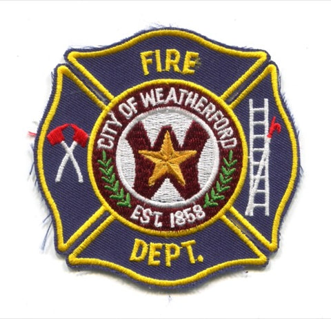 Weatherford Fire Department Patch Texas TX