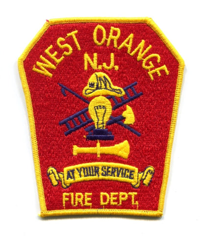 West Orange Fire Department Patch New Jersey NJ