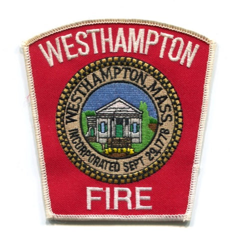 Westhampton Fire Department Patch Massachusetts MA