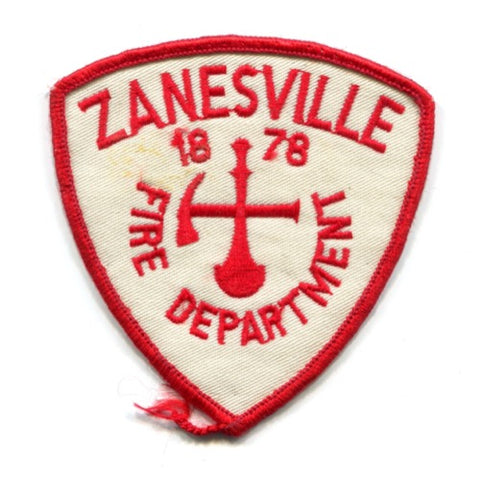 Zanesville Fire Department Patch Ohio OH