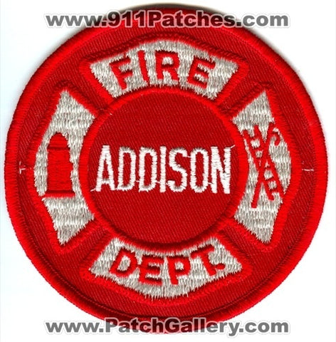 Addison Fire Department Patch Illinois IL