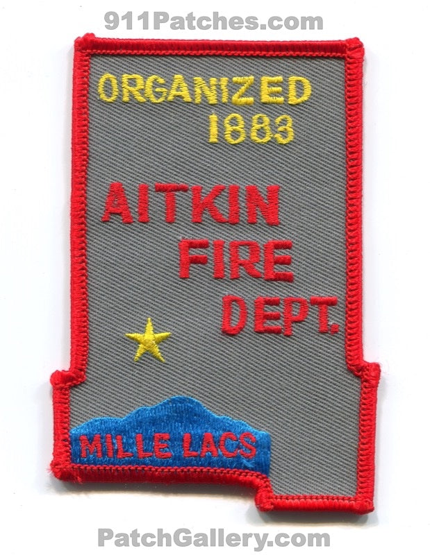 Aitkin Fire Department Patch Minnesota MN