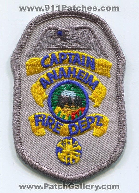 Anaheim Fire Department Captain Patch California CA