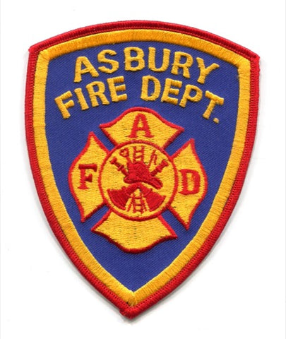 Asbury Community Fire Department Patch Iowa IA v2