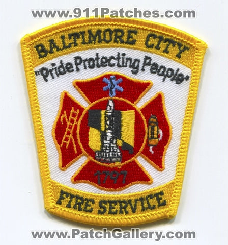 Baltimore City Fire Service Department Patch Maryland MD