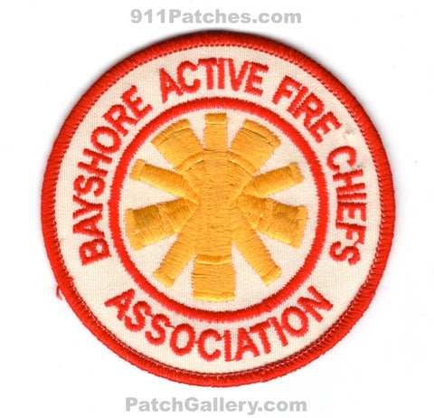 Bayshore Active Fire Chiefs Association Patch New Jersey NJ
