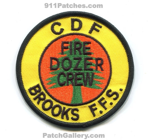 California Department of Forestry CDF Brooks Fire Dozer Crew Patch California CA